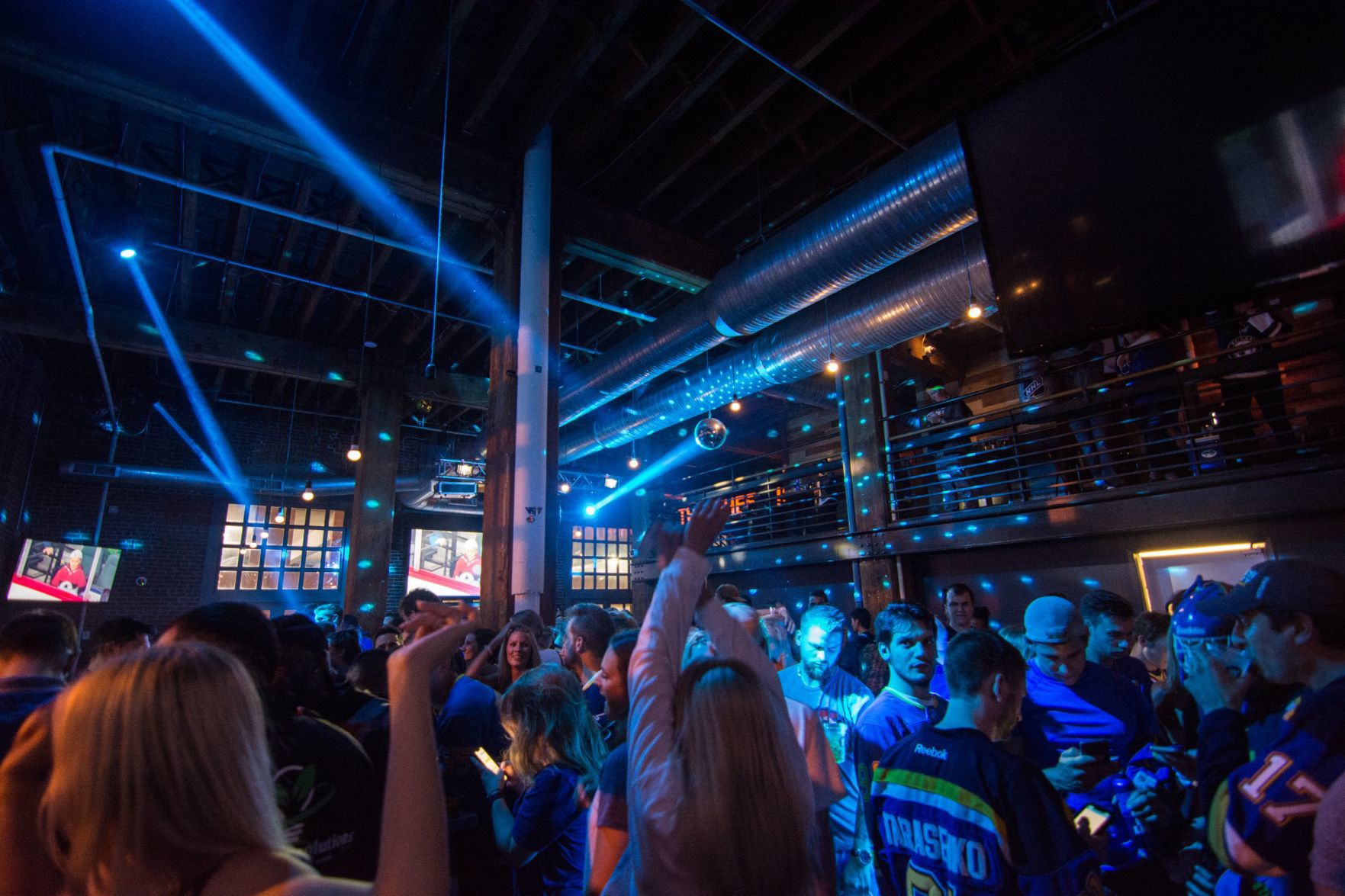 Blues Fans at Wheelhouse during Stanley Cup Final Game 7. Spons